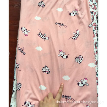 92% polyester 8% Spandex Peach Skin trycktyg